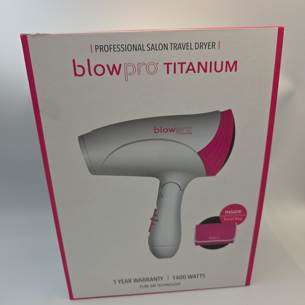 Professional Salon Titanium Travel Dryer With Travel‎ Bag Blow  Pro